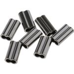 Double Barrel Fish Line Crimping Sleeves Copper Tube Connector Hooks 0.8-2.5mm