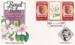Prince William Royal Baby OVERPRINT GUTTER PAIR Union Is FDC #2 1982 (136848)