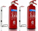 2 x 2 KG DRY POWDER ABC FIRE EXTINGUISHER HOME OFFICE CAR VANS KITCHEN CE