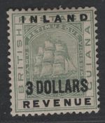BRITISH GUIANA 1889 THREE DOLLARS SCOTT #126 MINT HINGED VERY FINE