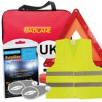 GADLANE 4 Pc Car Travel European Driving Kit Headlamp Triangle UK Plate France