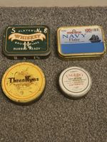 Mixed Lots 4 Vintage Metal Tobacco Tins Player's No.8 Navy Flake Three Nuns