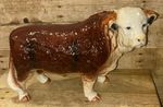 Vintage X X Large Ceramic English Hereford Bull Butcher Shop Display  Melba Ware