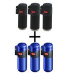 6XZengaz  Jet Flame Waterproof Rubberized Black & Blue lighters