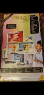 Brand New Rainbow High 3-Story Wooden Townhouse Doll Set