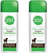 Pride & Groom Flea & Tick Dog Shampoo 300ml x 2
