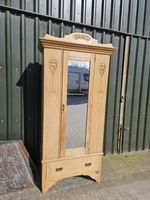 Arts And Crafts Pine Wardrobe C1894