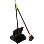 Bulldozer Heavy-duty Long Handled Dustpan and Brush Set