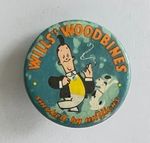 1950's Wills Woodbines Cigarette Advertising Pin badge 31 mm Diameter
