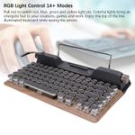 —Retro Typewriter Mechanical Keyboard Bluetooth 5.0 Computer Keyboards 84 Key