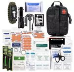 BLACK Survival Kit 125 First-Aid Kit Camping Hiking Military Emergency Fishing