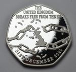 Brand New BREXIT 'BREAKING FREE' Silver Commemorative UK EU Politics Europe 2021