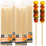 200 Bamboo Skewers 30cm BBQ Kebab Fruit Chocolate Fondue Grill Wooden Sticks