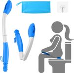 15'' Bottom Toilet Self Wipe Aid Long Handled Wiper Easy Tissue Grip Helper