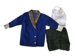 KEN ACTION MAN DOLL CLOTHES GI JOE ARMY 2 PIECE BLUE VELOUR SUIT JACKET TROUSERS