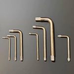 TC4 Titanium alloy Hex Key, Metric, Non-Magnetic, Flat Head Allen Wrench