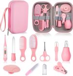 Baby Grooming Kit 12pcs – Newborn Infant Health Care Set with Comb, Brush, Clipp