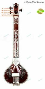 Professional Instruments Tanpura Indian Musical Tun Wood 5 String Flat
