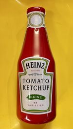 Vintage HEINZ Tomato Ketchup Bottle Shaped Metal Tin Biscuit Tin