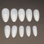 Natural Almond Oval False Nails Full Cover Opaque Nails 500 in 10 sizes UK