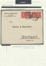 GERMANY 1924 WELFARE FUND FRONT OF COVER , BARMEN TO STUTTGART