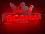 Scania vabis 3D Mirror Led Board on back wall multicolour   24v/ 12v / USB