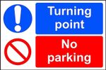 Turning point No Parking sign 