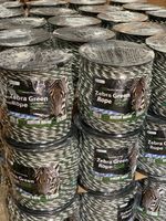 6MM ZEBRA GREEN POWER ELECTRIC ROPE 400m Roll Fence Fencing Horse Striped White