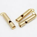 3Pcs Copper Retro Whistles Outdoor Safety Lifeguard Keychain