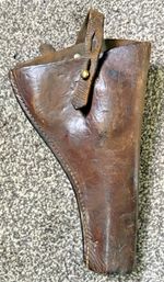1917 DATED  OPEN TOP TANKERS / MACHINE GUNNER .455 WEBLEY LEATHER HOLSTER & ROD.