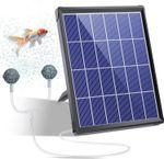 2.5W Solar Pond Air Pump for Outdoor Fish Ponds, 3 Modes Hydroponics Air Pump,