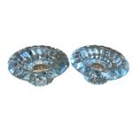 Vintage Pair Of FNG Glass 1960s Candle Holders