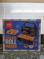 Heat & Eat Sausage Roll Maker 4 Portion Electric Non-Stick Snack Maker Boxed