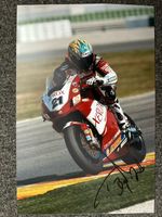 TROY BAYLISS HAND SIGNED 12X8” PHOTO DUCATI  WSBK CHAMPION MOTOGP