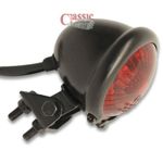 Motorcycle Streefighter LED Bates Style Rear Stop Tail Light Black Red Lens