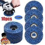 10PCS Poly Strip Wheel Discs Paint Rust Remove Abrasive Angle Grinder 115mm 4.5"