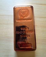 Germania Mint 0.9999 Fine Copper Bullion Bar 1000g (1kg) A55682
