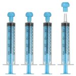Feeding Syringes with Cap Syringes for Liquid Pet Feeding(Blue,10ml  4 Pcs)