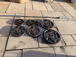 Olympic Barbell 7ft 20kg with 3 Sets of Plates Weight Plates