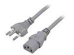 SN30-3/10/5.0GY cable 3x1mm² IEC C13 female, SEV-1011 (J) male PVC 5m LIAN D
