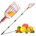 13FT 4M Long Fruit Picker Pole with Basket Telescoping Adjustable Detachable UK