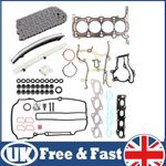 HEAD GASKET SET BOLT TIMING CHAIN KIT For VAUXHALL CORSA 1.2 1.4 A12XER A14XER