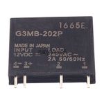 1PCS G3MB-202P DC-AC PCB SSR In 12V DC AC 2A Out 240V Solid State Relay Module 