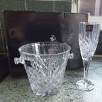 Royal Doulton Crystal Ice Bucket And 4 Champagne Glasses