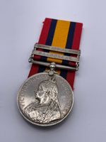 Original Queens South Africa Medal, Two Clasps, Hamilton, Royal Scots Fusiliers