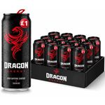 Dragon Energy Red Energy Drink PMP –  Pack of 12 x 500ml – Caffeine & Taurine