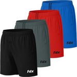 Mens Gym Running Shorts w/Zip Phone Pocket Lightweight Breathable Quickdry uk
