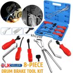 8pc Brake Shoe Service Tool Kit Removal & Instaler Retaining Spring Pliers Spoon