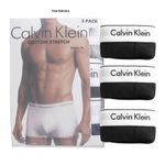 Calvin Klein Boxers 3 In1 Pack Brand New All Black White Belt Stretch Low Rise