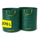 LIVIVO 2 Pack Garden Bags 270L Heavy Duty Waste Bags with Handles